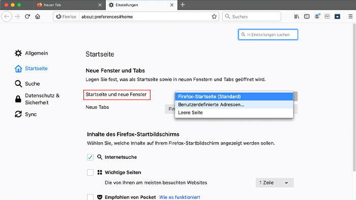 Echinger-Echo-als-Startseite-Firefox-2